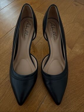 Abella Black Pointed Toe D'Orsay Pumps
